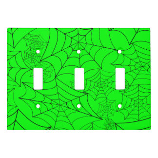 spiderweb halloween gothic spider web acid green light switch cover