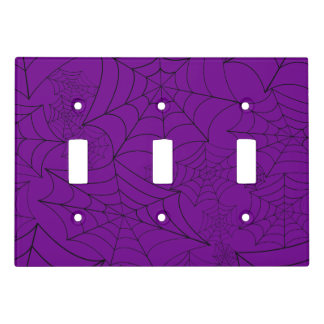 spiderweb halloween gothic spider web purple light switch cover