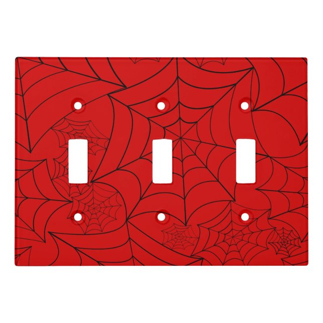 spiderweb halloween gothic spider web red light switch cover (Front)