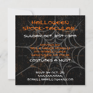 Spiderweb Halloween Party Invitation