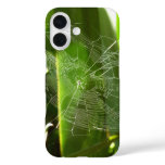 Spiderweb in Tropical Leaves Nature iPhone 16 Case