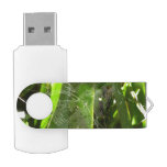 Spiderweb in Tropical Leaves Nature Flash Drive
