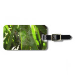 Spiderweb in Tropical Leaves Nature Luggage Tag