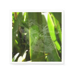 Spiderweb in Tropical Leaves Nature Napkins