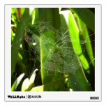 Spiderweb in Tropical Leaves Nature Wall Decal