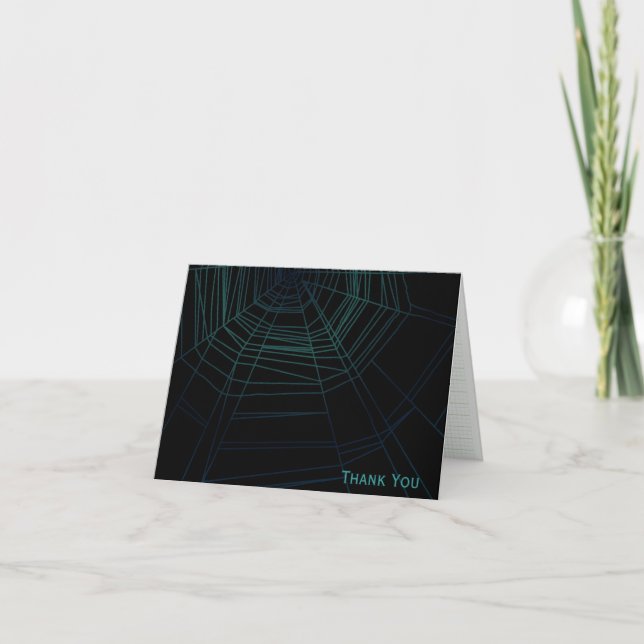 Spiderweb Letterpress Thank You Card (Front)