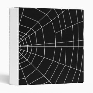 spiderweb on Black 3 Ring Binder