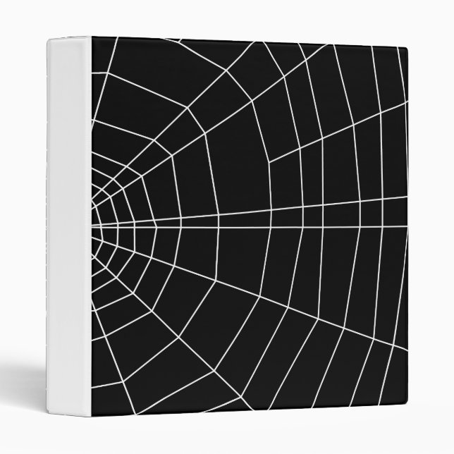 spiderweb on Black 3 Ring Binder (Front/Spine)