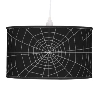 spiderweb on Black Ceiling Lamp