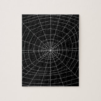 spiderweb on Black Jigsaw Puzzle
