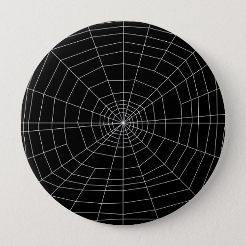 spiderweb on Black Pinback Button