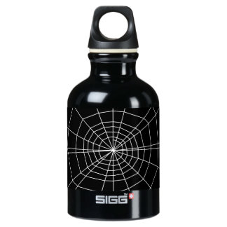 spiderweb on Black Water Bottle