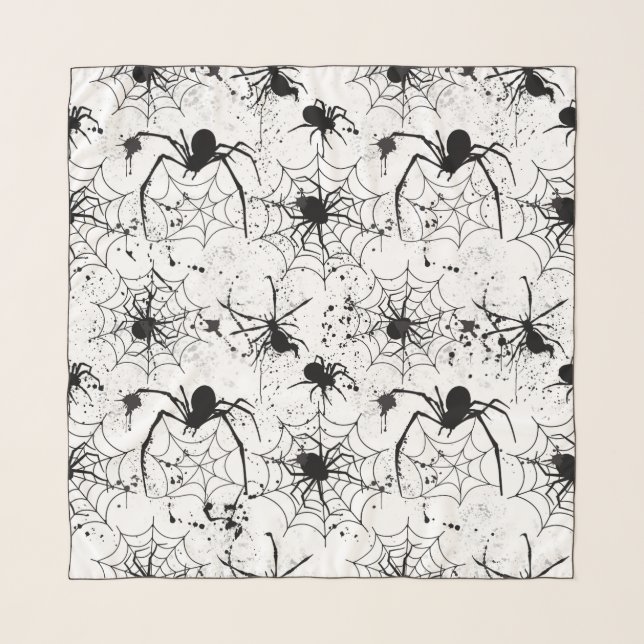 Spiderweb Pattern Halloween  Scarf (Front)