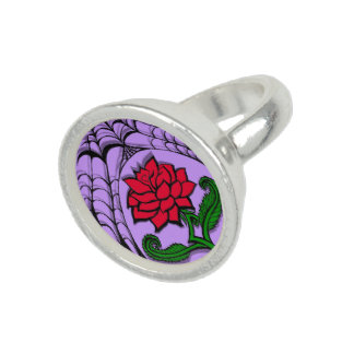Spiderweb Rose Ring