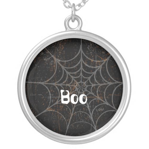 Spiderweb Silver Necklace