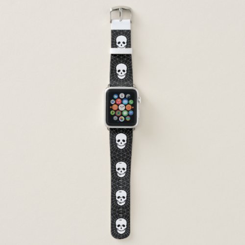 Spiderweb Skull Pattern Apple Watch Band