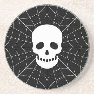 Spiderweb Skull Sandstone Coaster