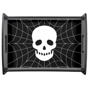 Spiderweb Skull serving tray