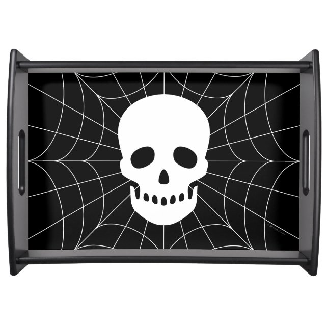 Spiderweb Skull serving tray (Front)