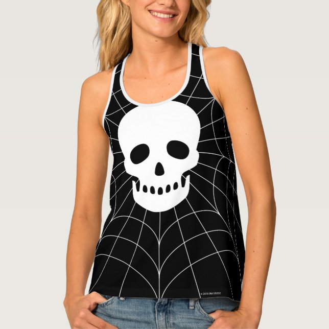 Spiderweb Skull Tank Top (Front)