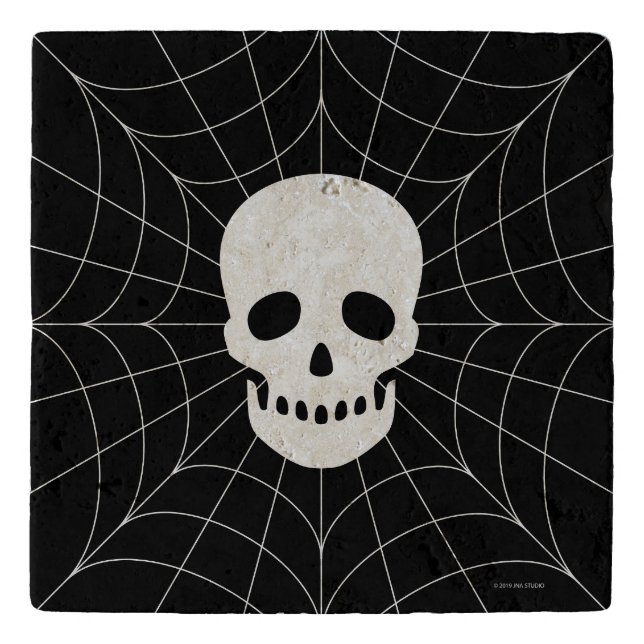 Spiderweb Skull Trivet (Front)