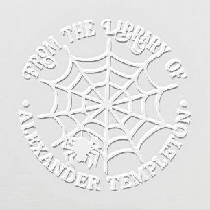 SpiderWeb & Spider Silhouette From the Library of Embosser