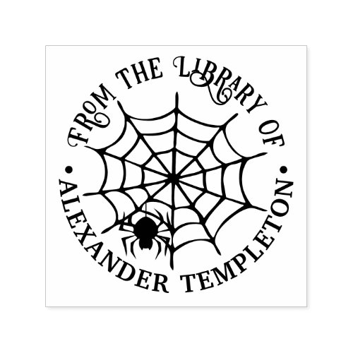 SpiderWeb  Spider Silhouette From the Library of Self_inking Stamp