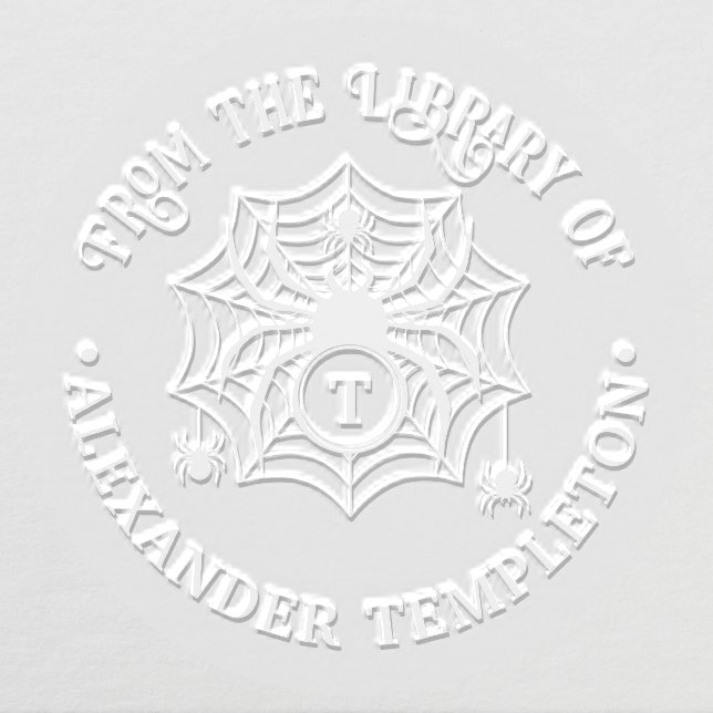 SpiderWeb & Spiders Library Book Name Initial Embosser (Design)
