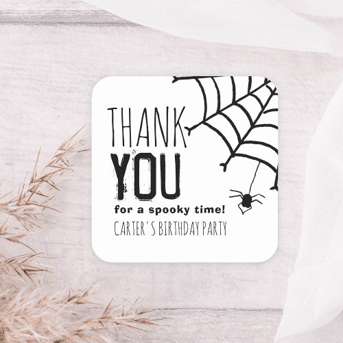 Spiderweb Thank You Sticker