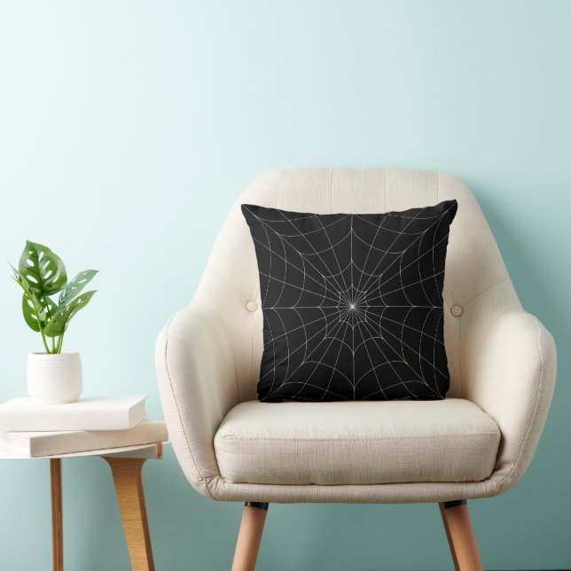 Spiderweb Throw Pillow (Chair)