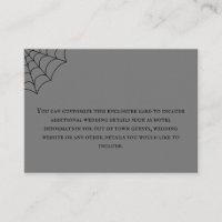 Spiderwebs Black and Gray Gothic Wedding