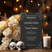 Spiderwebs Black and White Gothic Wedding