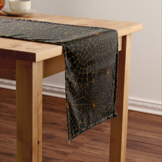 Spiderwebs Halloween  Short Table Runner