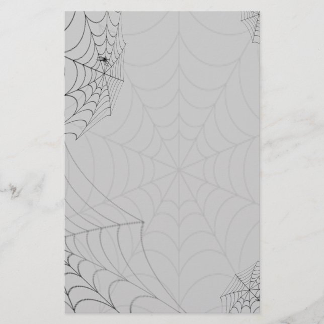 Spiderwebs Halloween Spiders Stationery (Front)