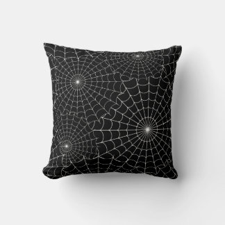 Spiderwebs Halloween Throw Pillow