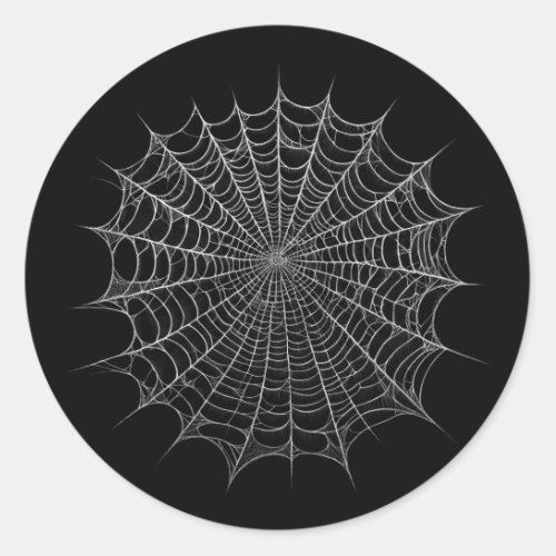 Spiderwebs Spider Web Halloween Classic Round Sticker