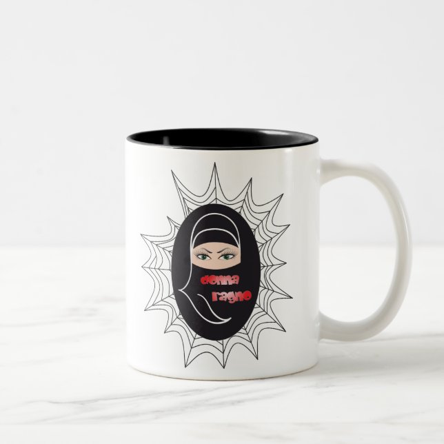 Spiderwoman / donna ragno Tasse Two-Tone Coffee Mug (Right)
