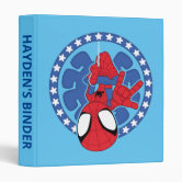 Classic Spider-Man Comic Book Pattern 3 Ring Binder
