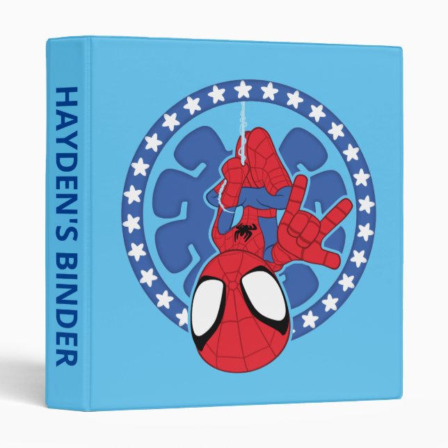 Spidey Americana Spider Icon 3 Ring Binder (Front/Spine)