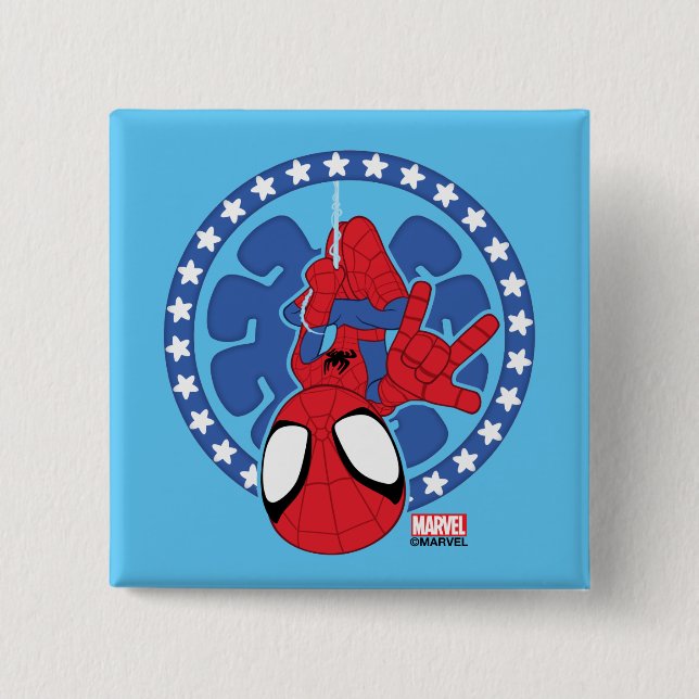 Spidey Americana Spider Icon Button (Front)