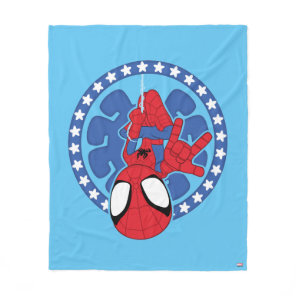 Spidey Americana Spider Icon Fleece Blanket