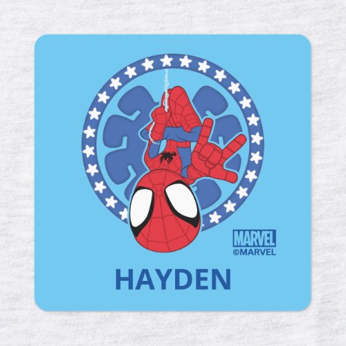 Spidey Americana Spider Icon Kids Labels