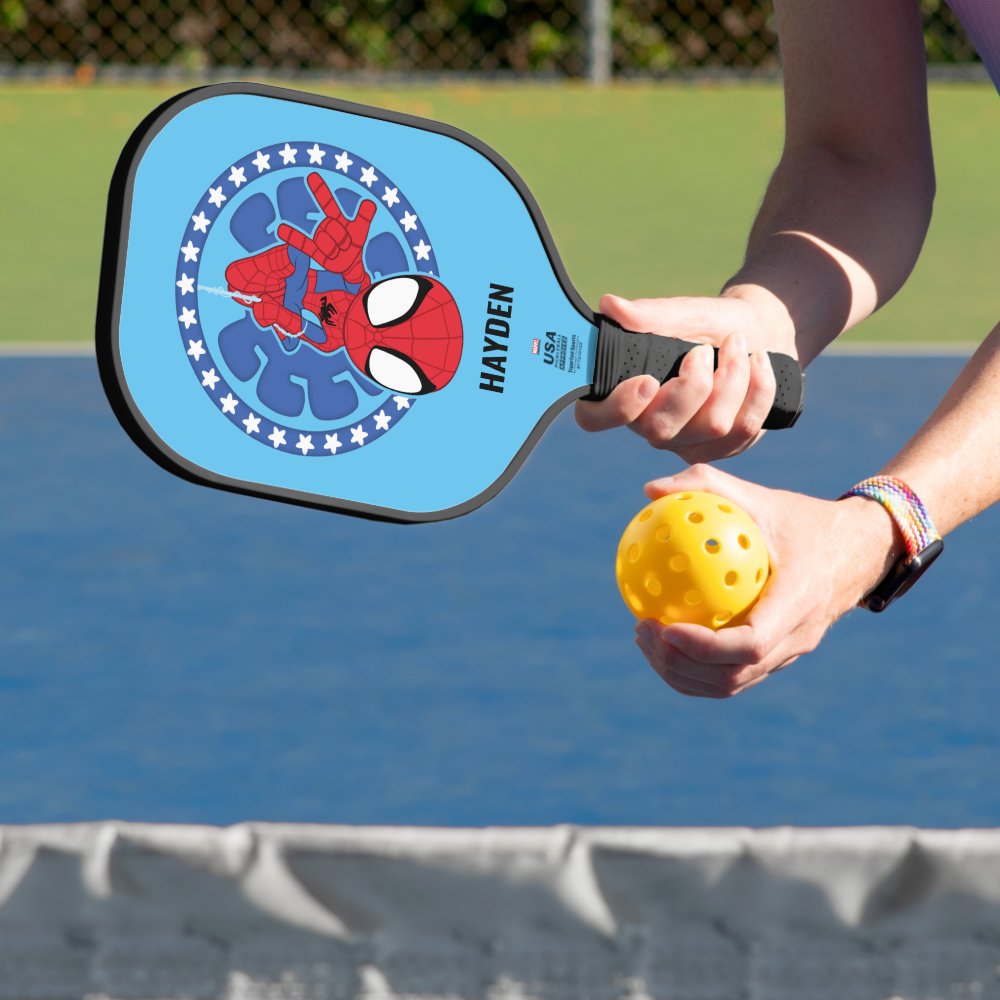 Disover Personalized Spidey Americana Spider Icon Pickleball Paddle