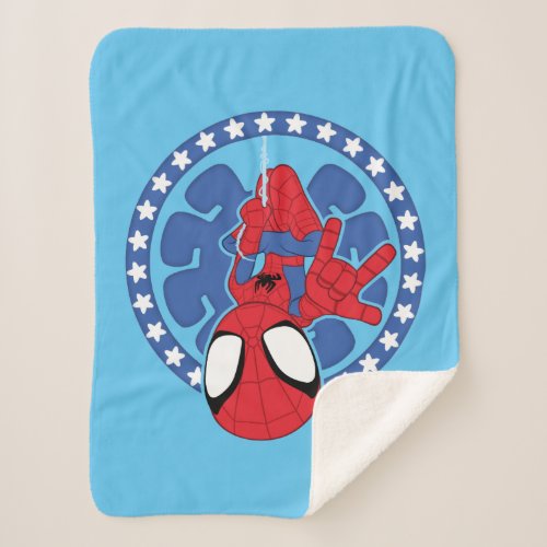 Spidey Americana Spider Icon Sherpa Blanket