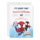 Spidey and His Amazing Friends Birthday Invitation