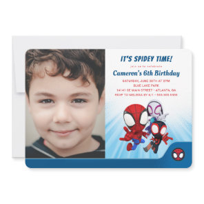 Spidey and His Amazing Friends Birthday - Photo Invitation
