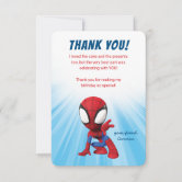 Spidey Thank You Card With Photo, Spidey and His Amazing Friends Thank You  Card With Photo, Spiderman Thank You Card With Photo 