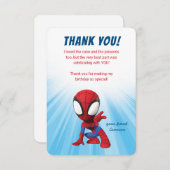 Spidey and His Amazing Friends Birthday Thank You Invitation (Front/Back)