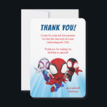 Spidey and His Amazing Friends Birthday Thank You Invitation<br><div class="desc">Thank all your family and friends for coming to your child's Spider-Man themed Birthday with these cute Spidey and His Amazing Friends Thank You Notes. Personalize by adding your personal thank you message!</div>