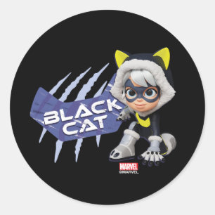 Spidey and his Amazing Friends Black Cat Classic R Round Sticker